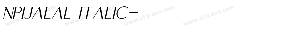NPIJalal Italic字体转换